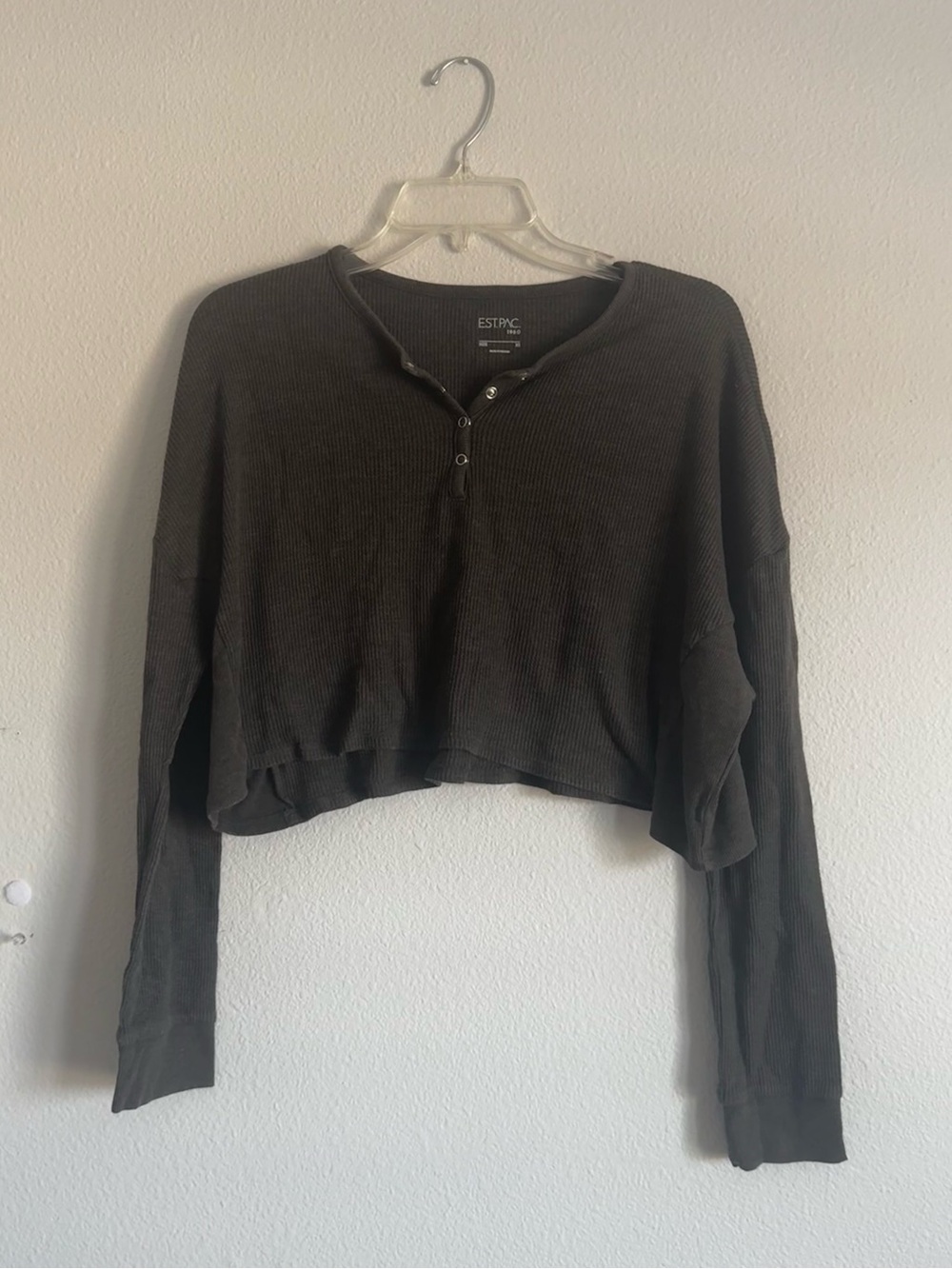 PacSun Waffle-knit Cropped long sleeve
